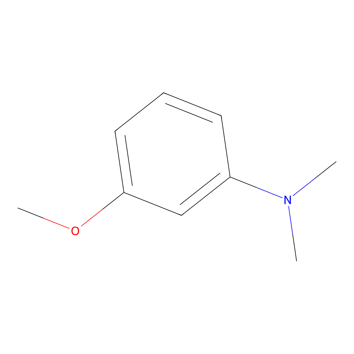 3-Methoxy-N,N-dimethylbenzenamine molecular structure, CAS 15799-79-8
