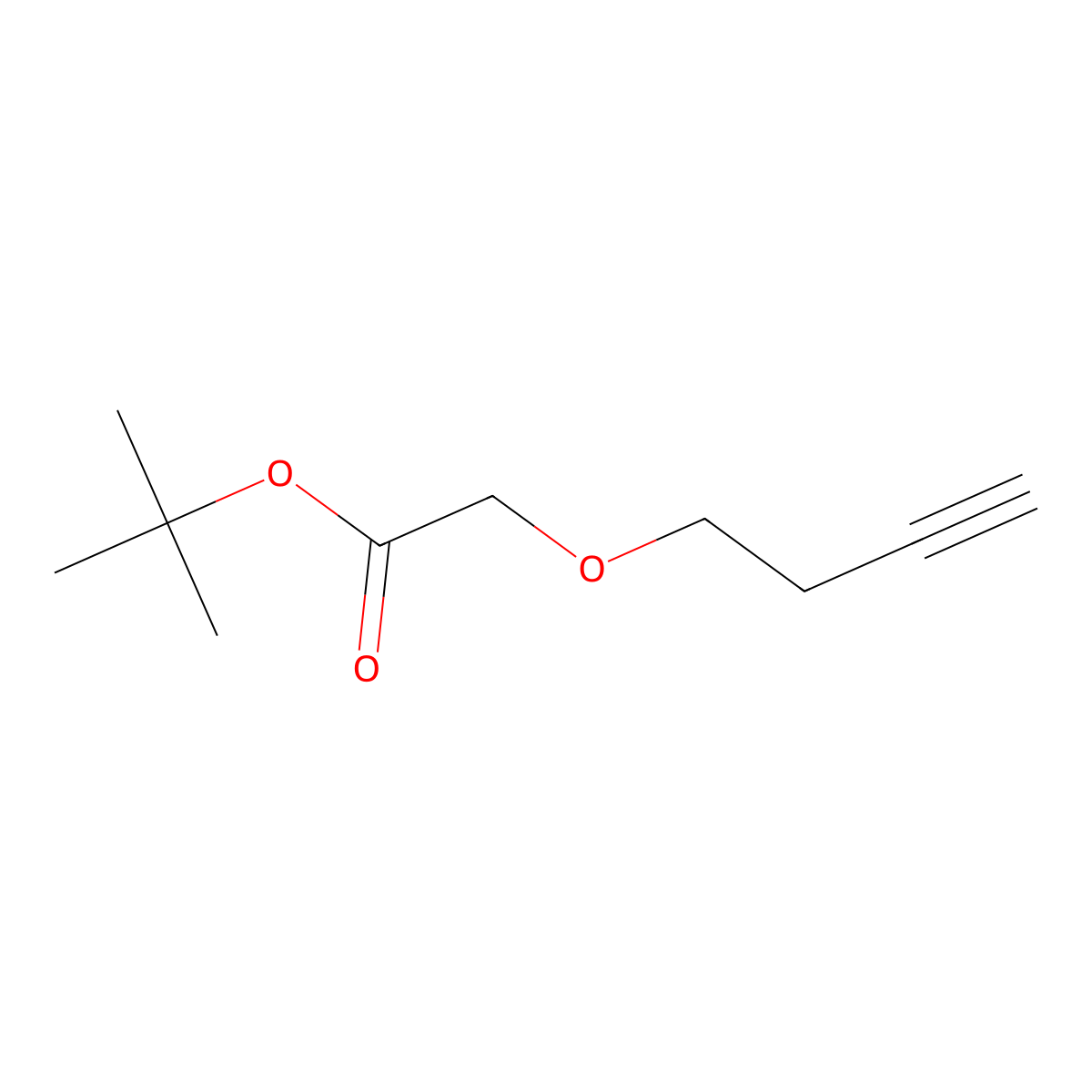 Tert-butyl 2-(but-3-YN-1-yloxy)acetate molecular structure, CAS 157992-79-5