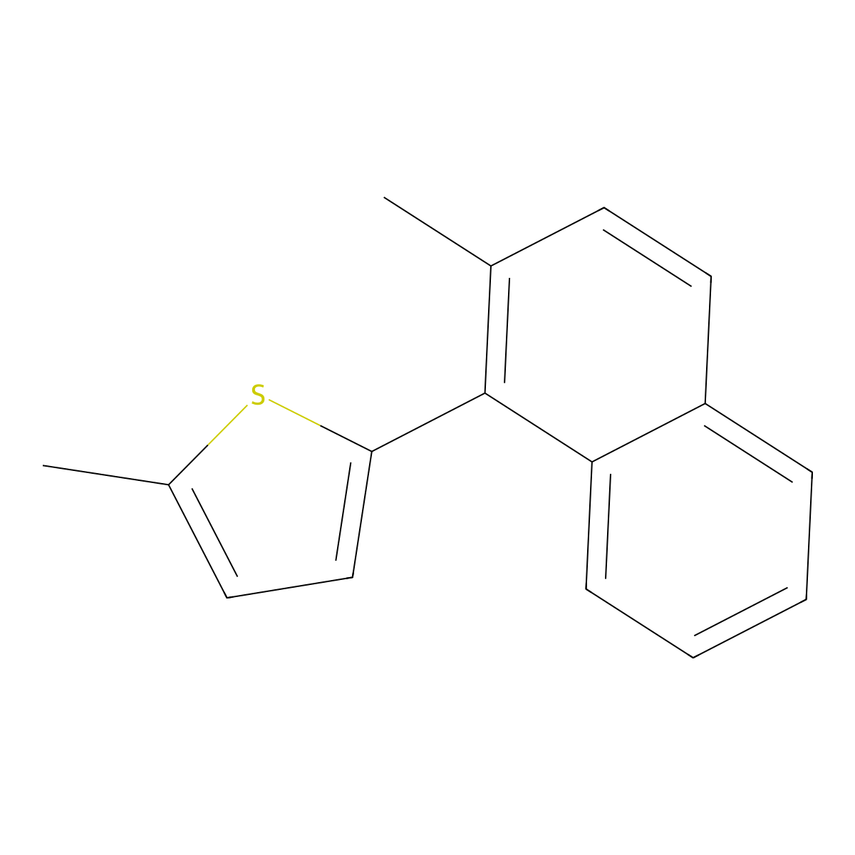 2-Methyl-5-(2-methyl-1-naphthalenyl)thiophene molecular structure, CAS 1579939-61-9