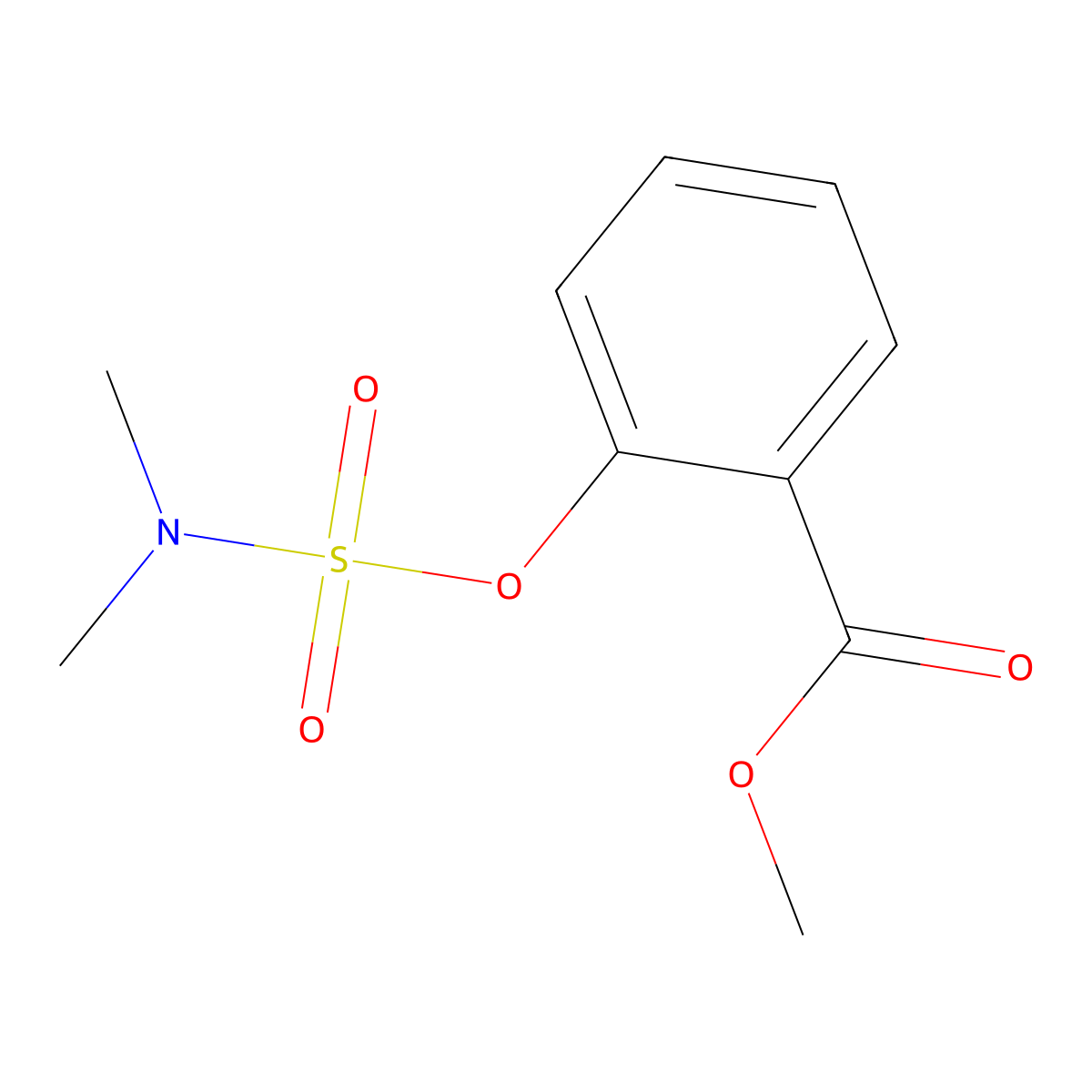 Methyl 2-{[(dimethylamino)sulfonyl]oxy}benzenecarboxylate molecular structure, CAS 157994-44-0