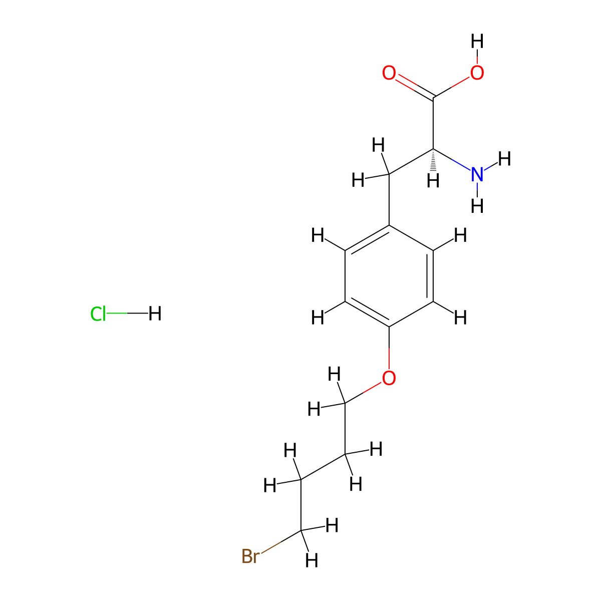 (S)-2-Amino-3-(4-(4-bromobutoxy)phenyl)propanoic acid hydrochloride molecular structure, CAS 1579942-19-0