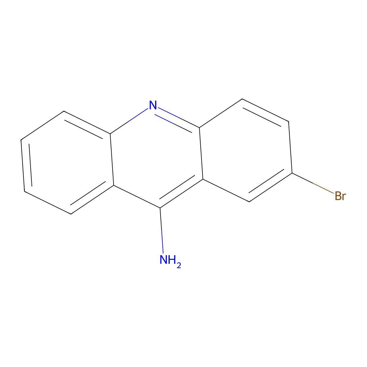 9-Amino-2-bromoacridine molecular structure, CAS 157996-59-3