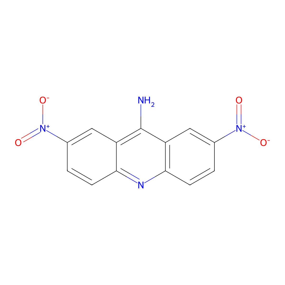 9-Amino-2,7-dinitroacridine molecular structure, CAS 157996-62-8