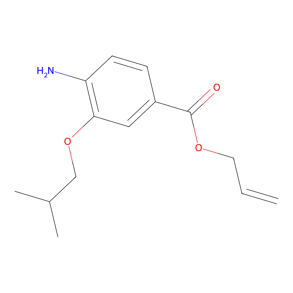 Allyl 4-amino-3-isobutoxybenzoate molecular structure, CAS 1579975-37-3