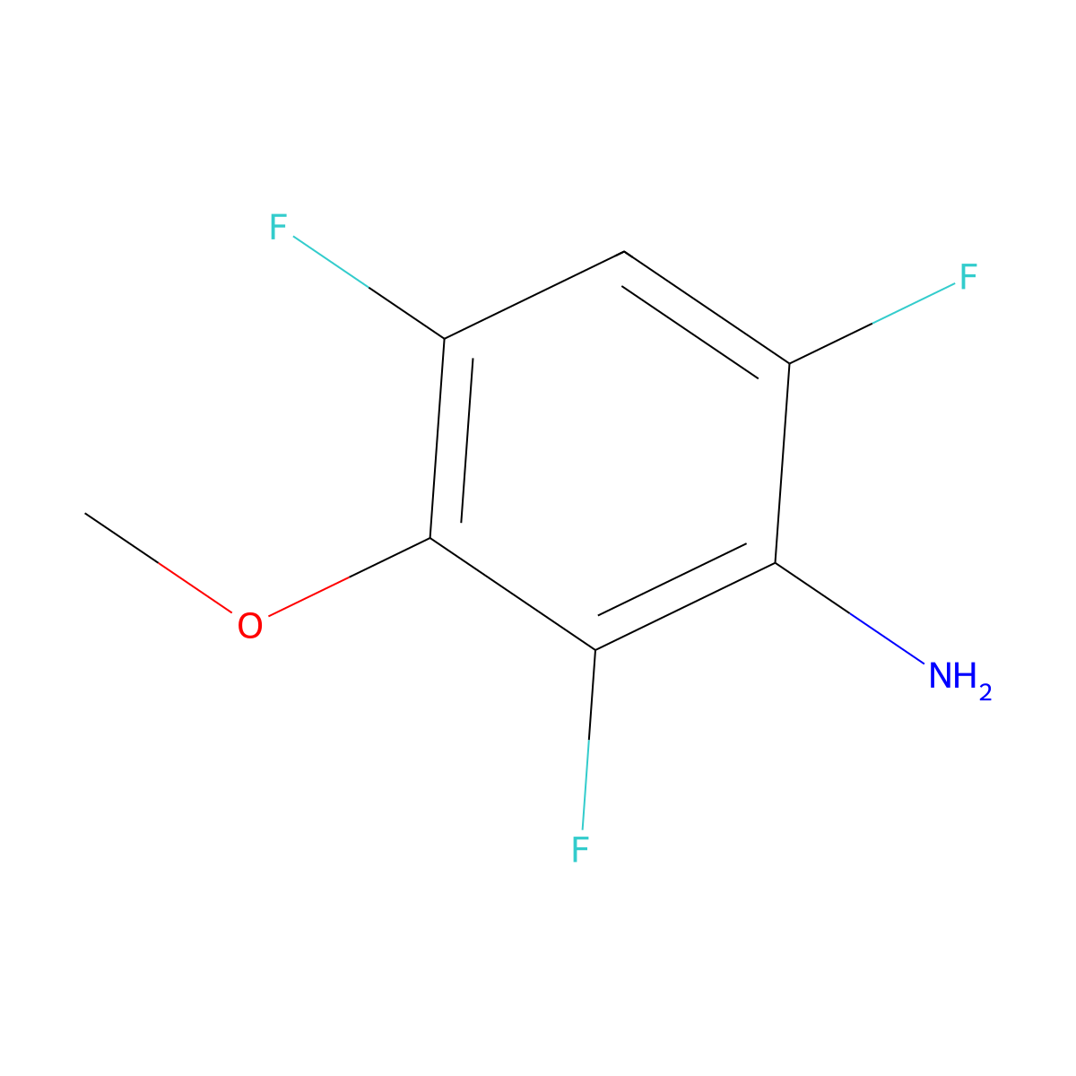 3-Methoxy-2,4,6-trifluoroaniline molecular structure, CAS 1579976-13-8