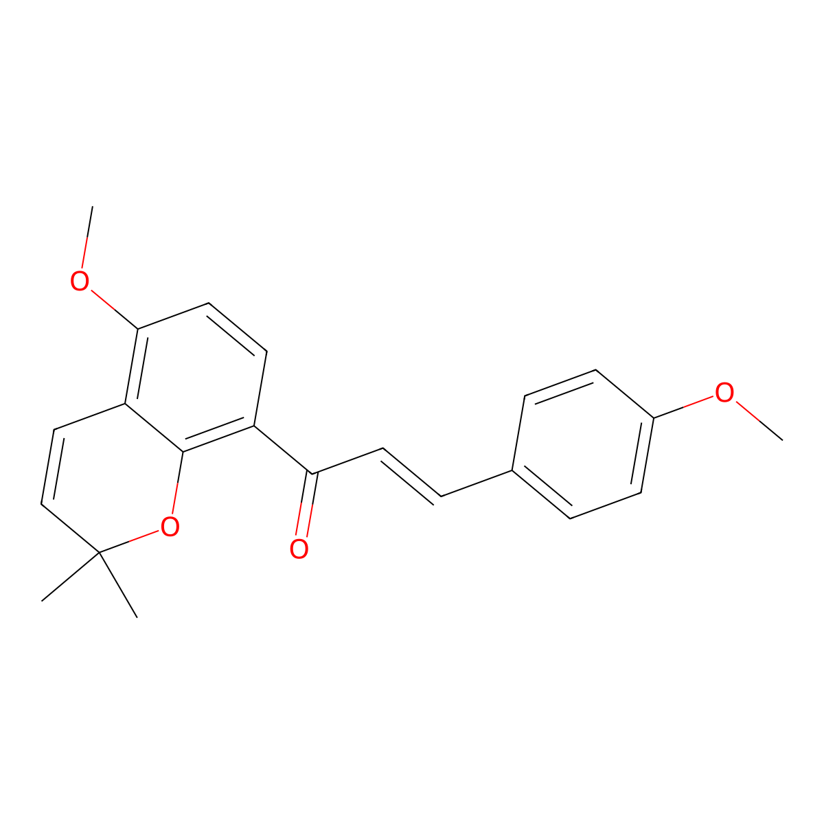 1-(5-Methoxy-2,2-dimethyl-chromen-8-yl)-3-(4-methoxyphenyl)prop-2-en-1-one molecular structure, CAS 1579976-20-7