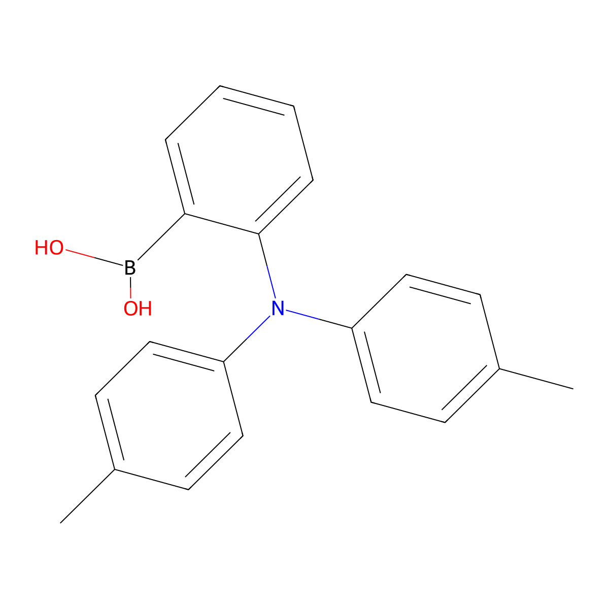 (2-(Di-p-tolylamino)phenyl)boronic acid molecular structure, CAS 1579983-01-9