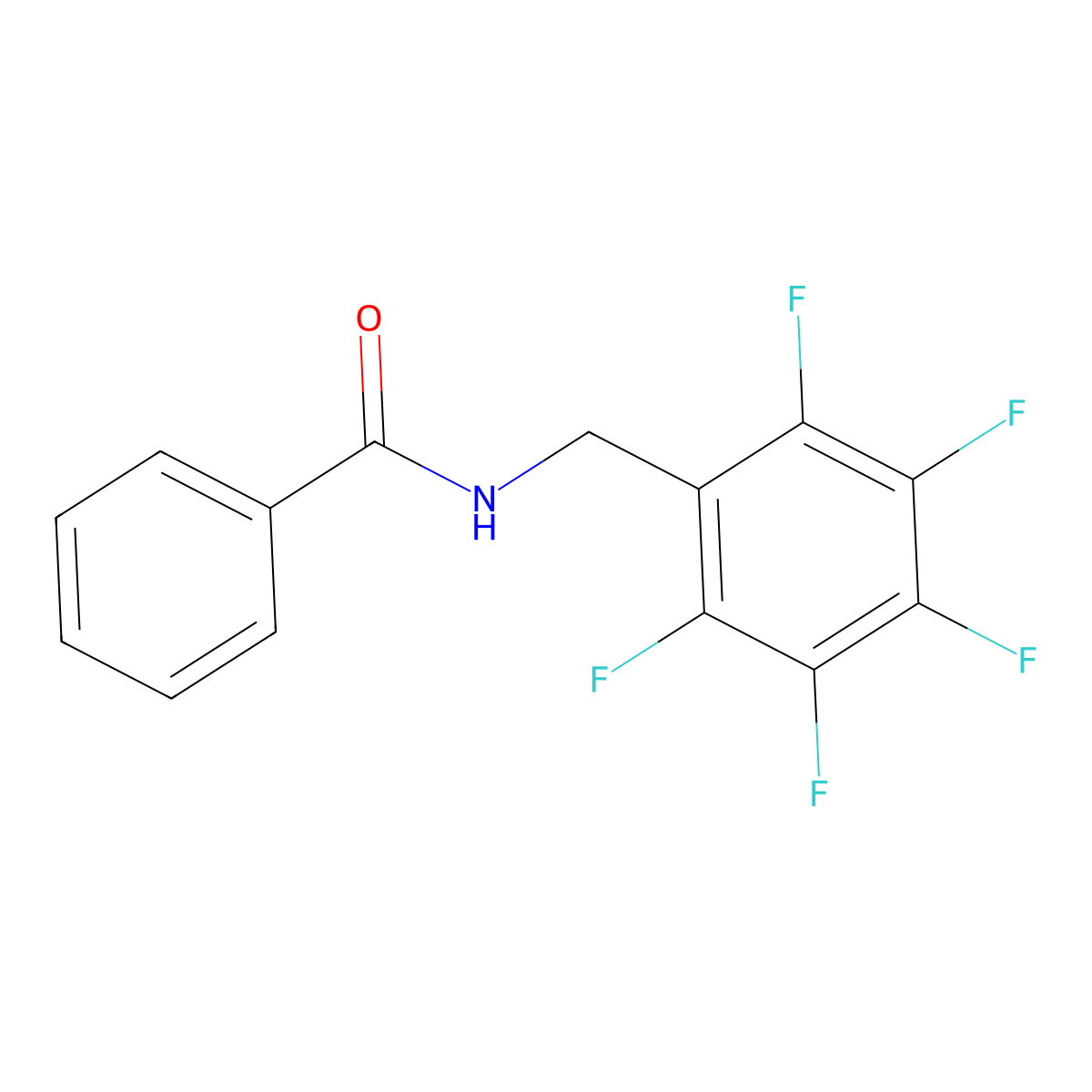 N-[(Pentafluorophenyl)methyl]benzamide molecular structure, CAS 1580-24-1