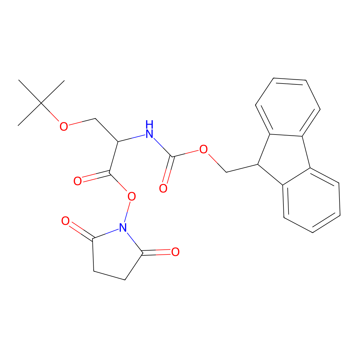 Fmoc-ser(tbu)-osu molecular structure, CAS 158000-21-6