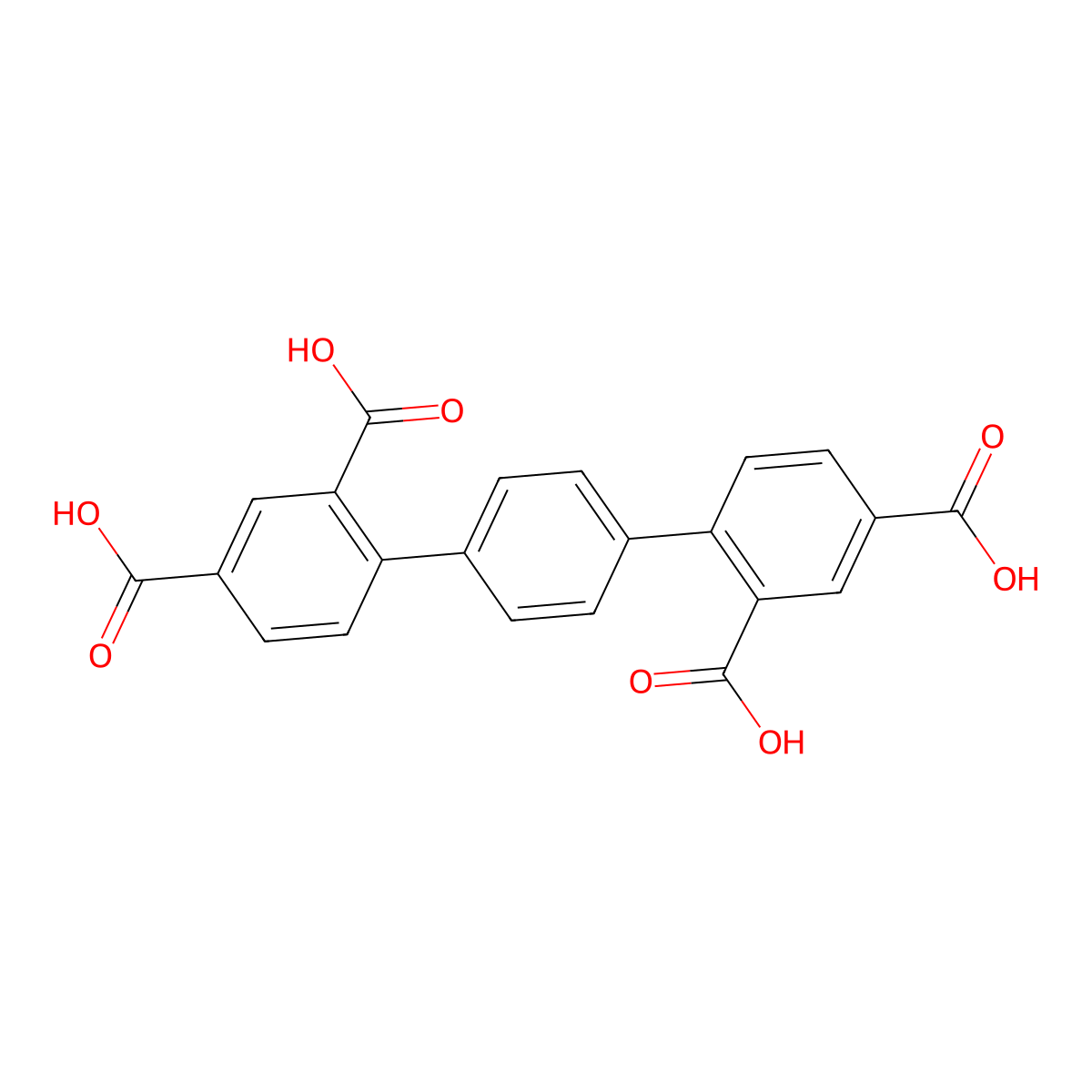 [1,1':4',1''-Terphenyl]-2,2'',4,4''-tetracarboxylic acid molecular structure, CAS 1580004-08-5