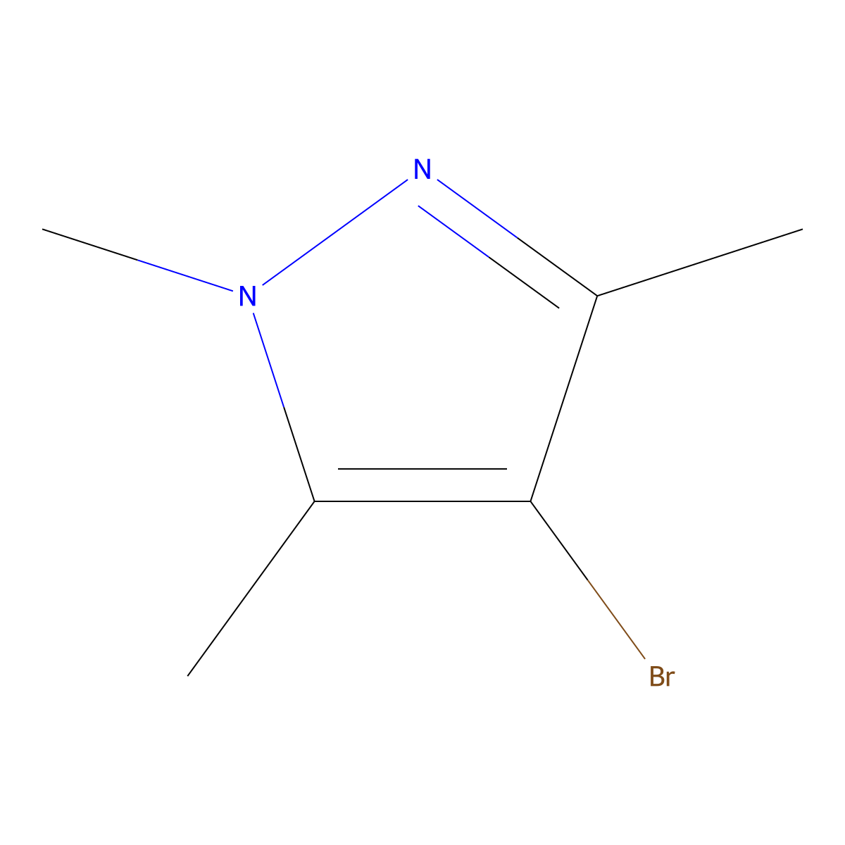 4-Bromo-1,3,5-trimethylpyrazole molecular structure, CAS 15801-69-1