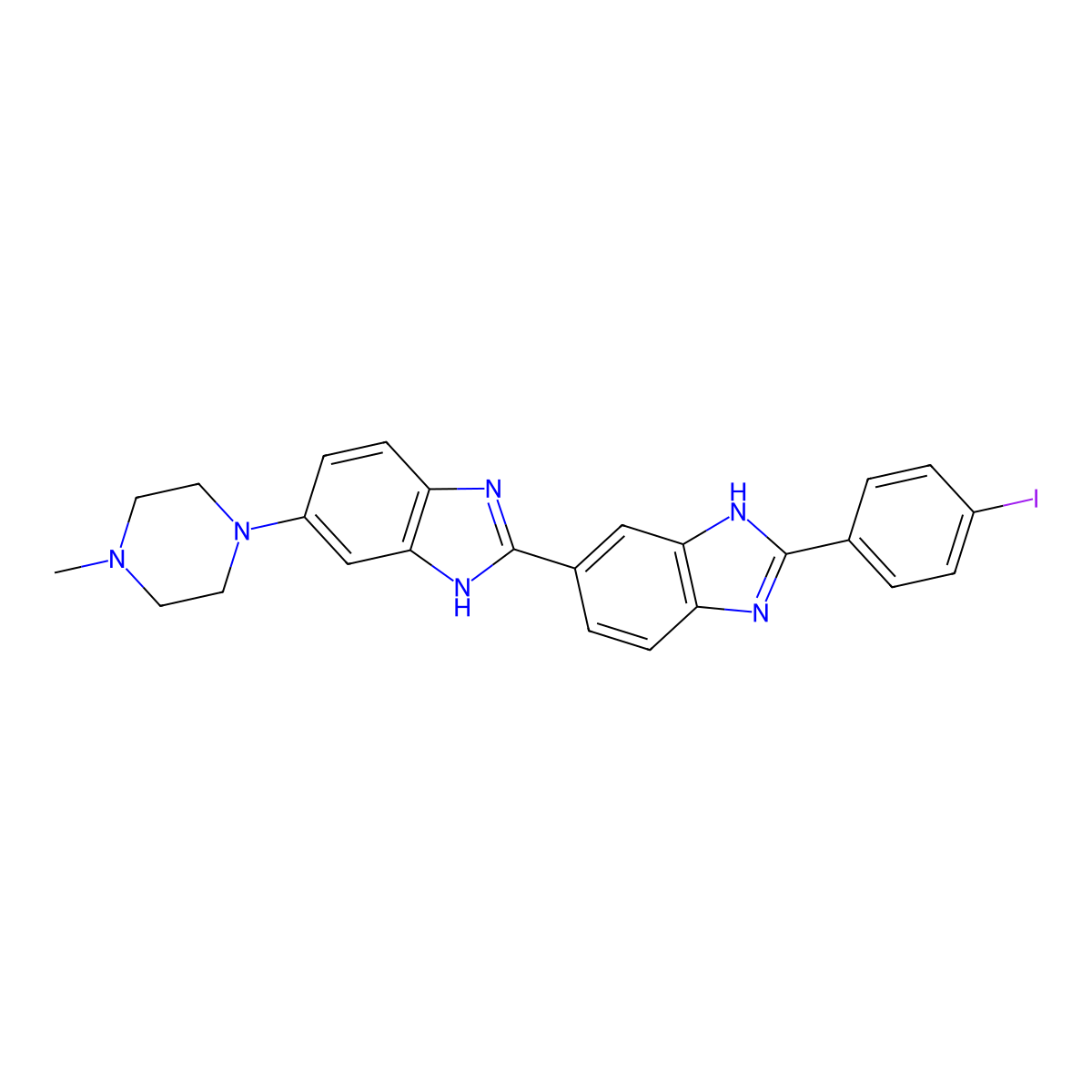 para-iodoHoechst 33258 molecular structure, CAS 158013-43-5