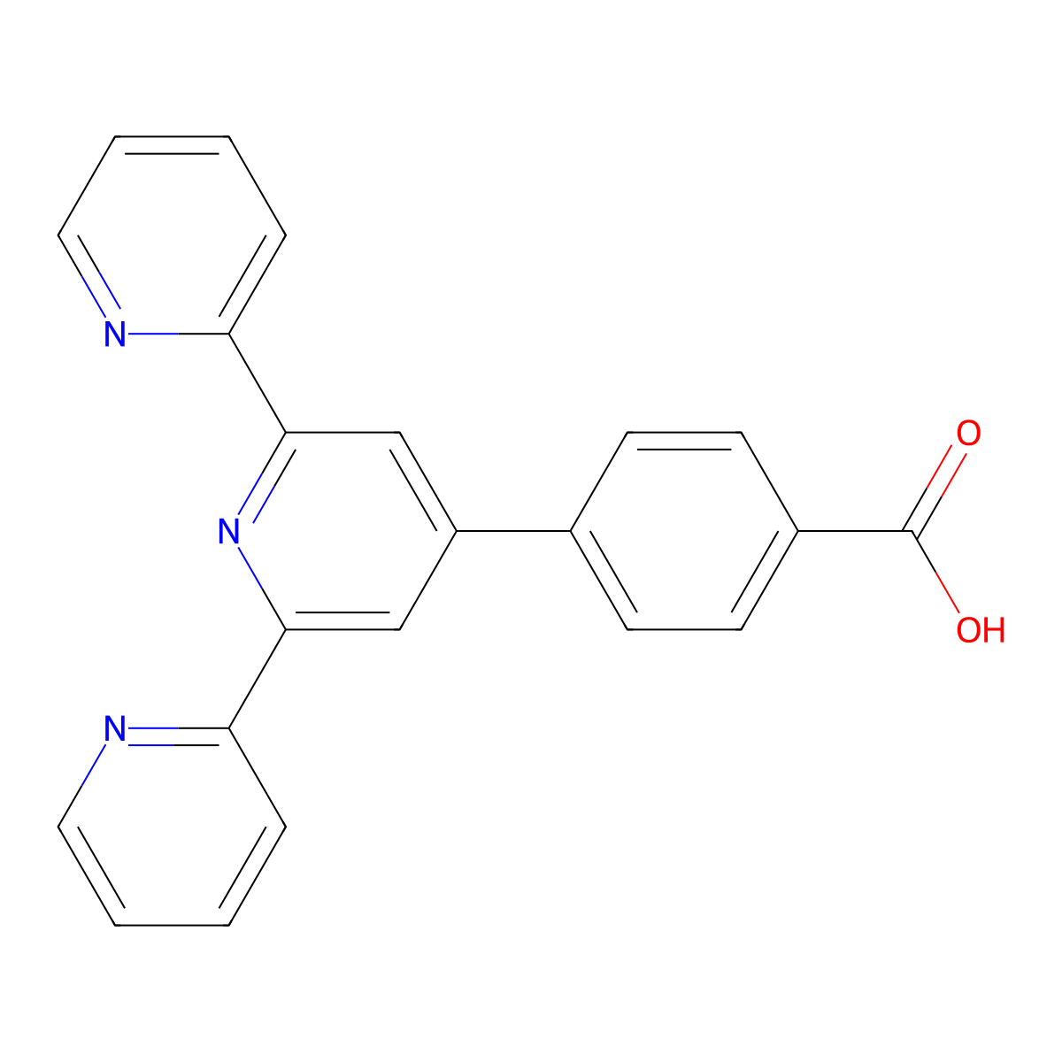 4-([2,2':6',2''-Terpyridin]-4'-yl)benzoic acid molecular structure, CAS 158014-74-5