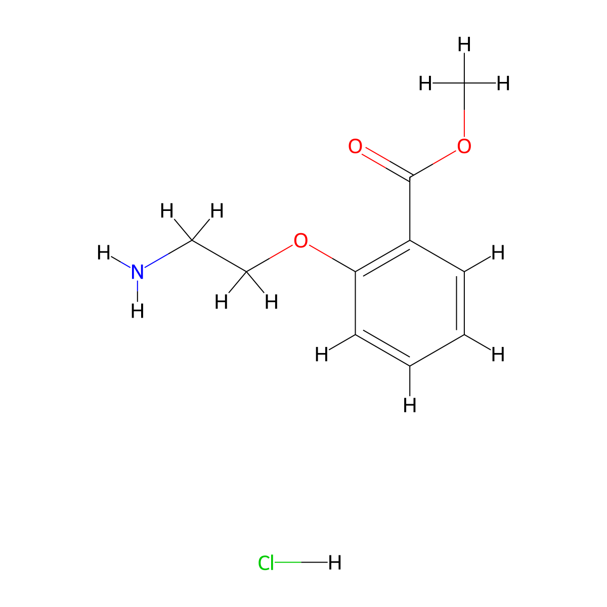 Methyl2-(2-aminoethoxy)benzoatehydrochloride molecular structure, CAS 158014-91-6