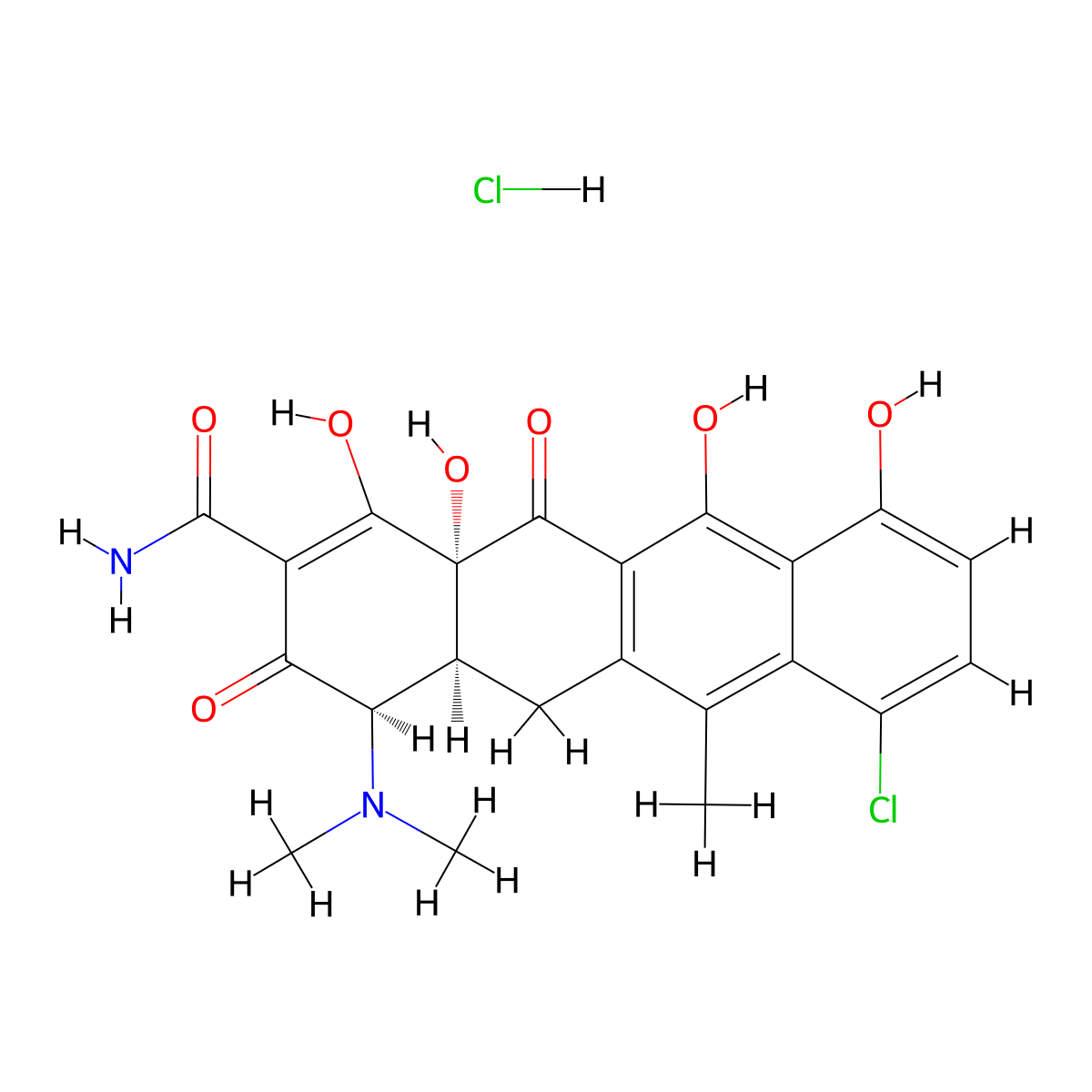 4-Epianhydrochlortetracycline Hydrochloride molecular structure, CAS 158018-53-2