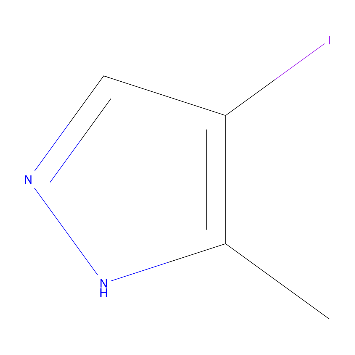 4-Iodo-5-methyl-1H-pyrazole molecular structure, CAS 15802-75-2