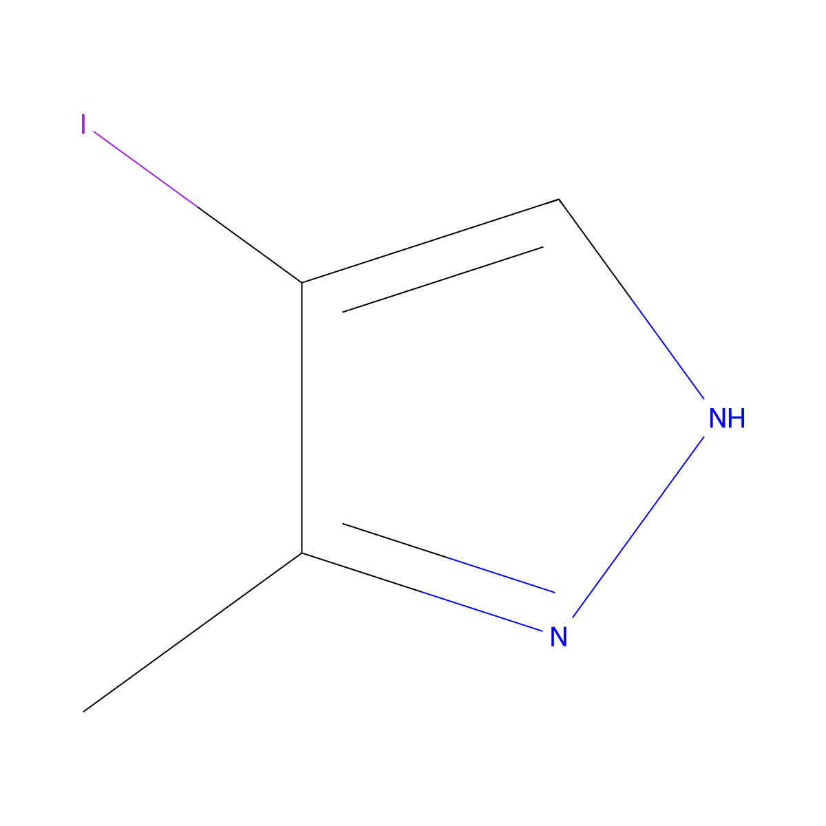 4-Iodo-5-methyl-1H-pyrazole molecular structure, CAS 15802-75-2