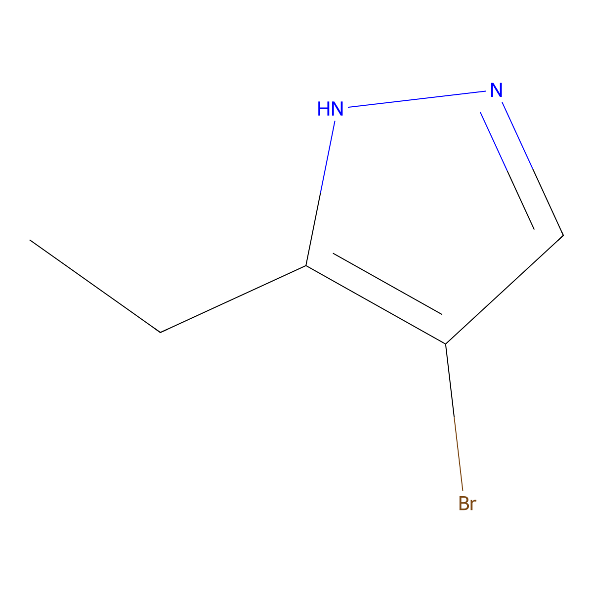 4-Bromo-3-ethyl-1H-pyrazole molecular structure, CAS 15802-79-6