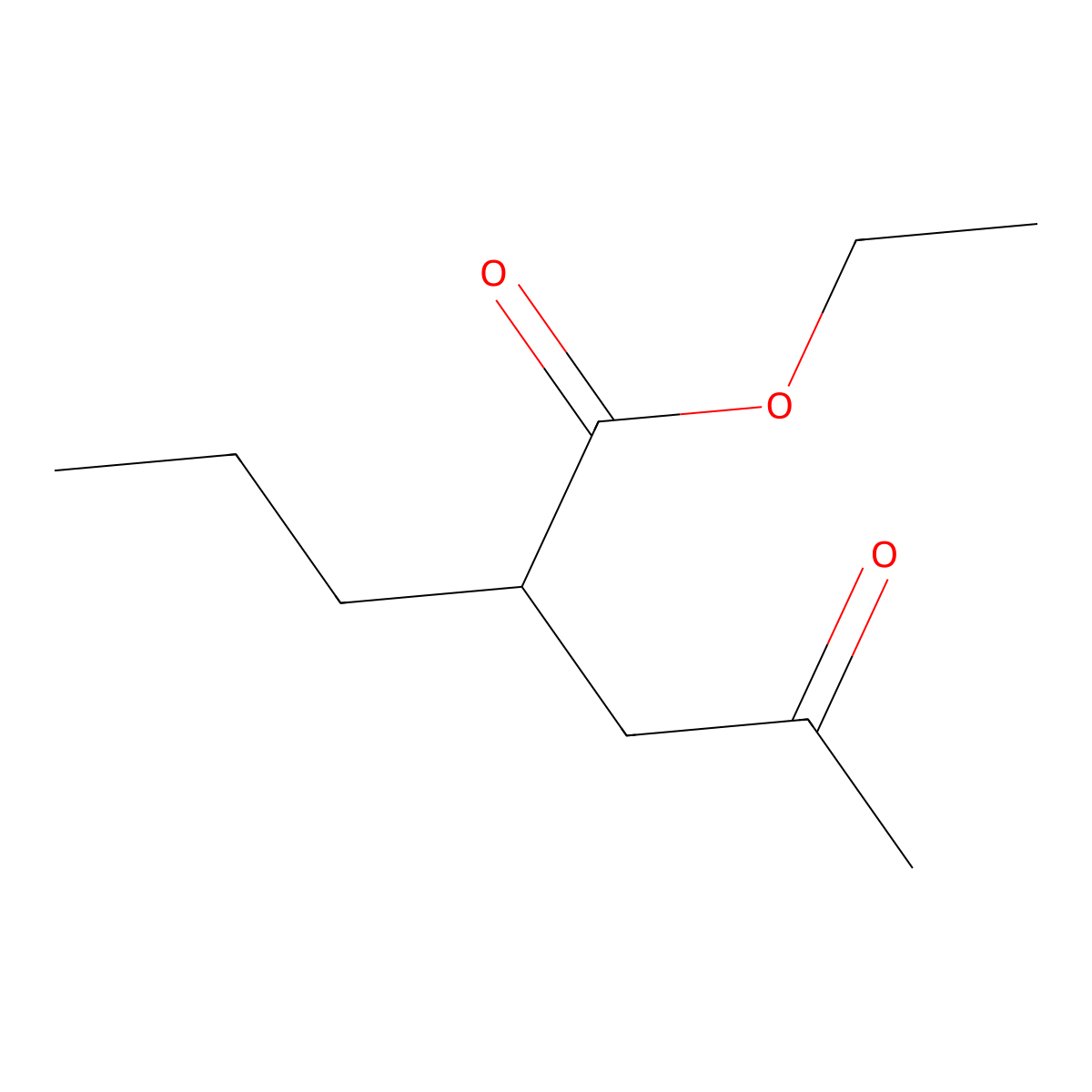 Ethyl 4-oxo-2-propylpentanoate molecular structure, CAS 158038-41-6