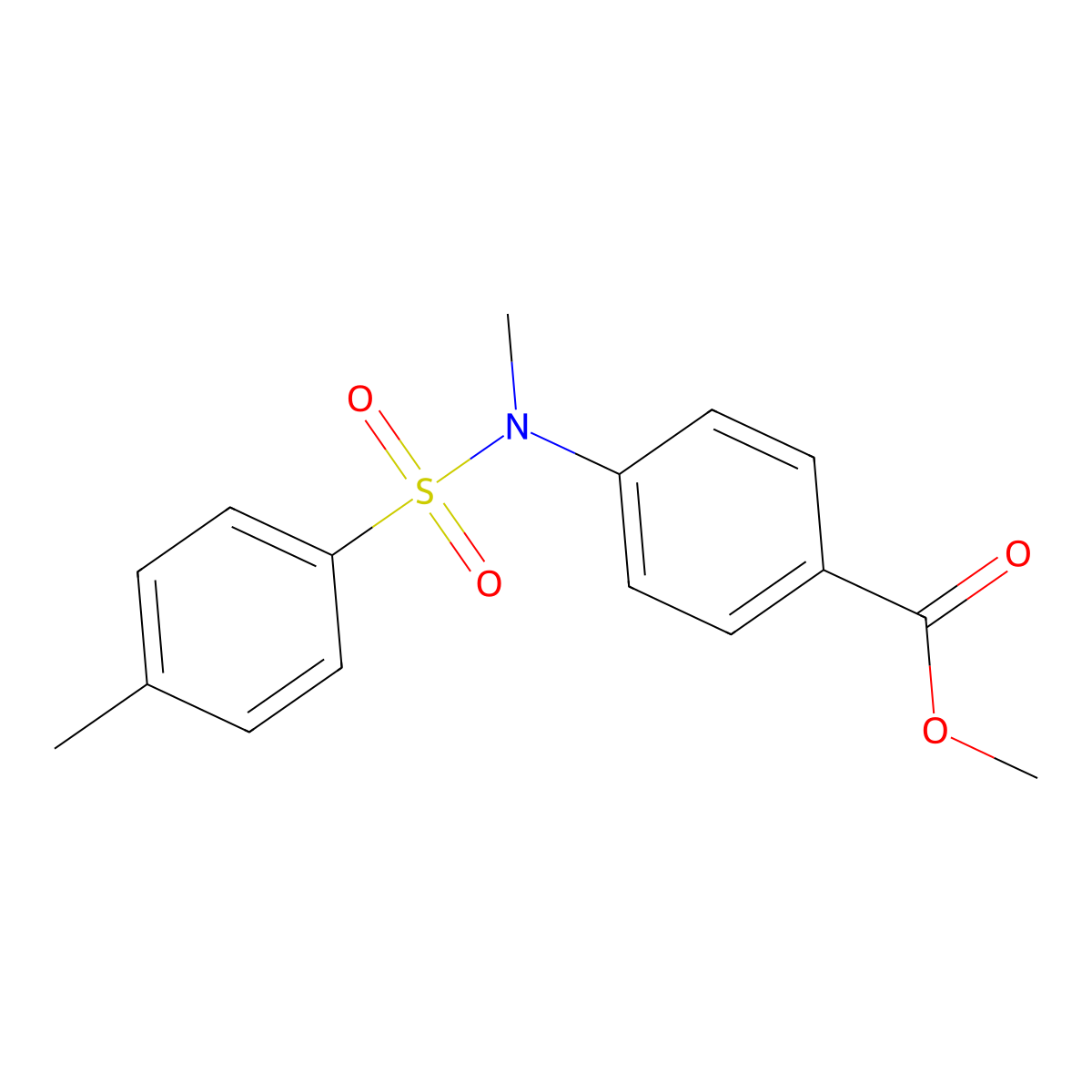 Methyl 4-(N-methyl4-methylbenzenesulfonamido)benzoate molecular structure, CAS 158038-69-8