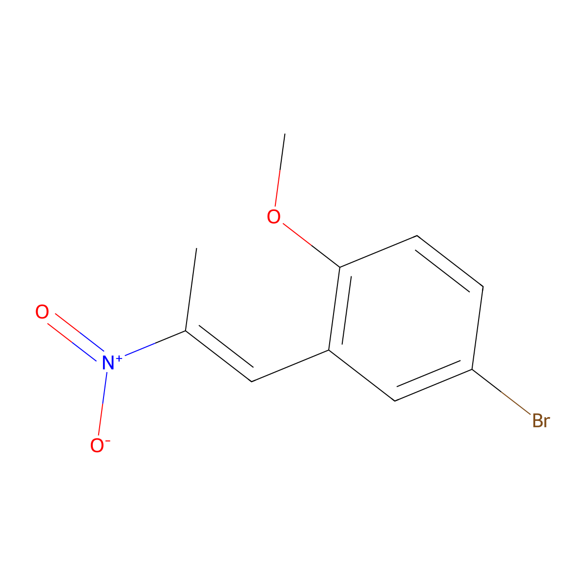 3-(2-Nitropropen-1-yl)-4-methoxybromobenzene molecular structure, CAS 15804-76-9