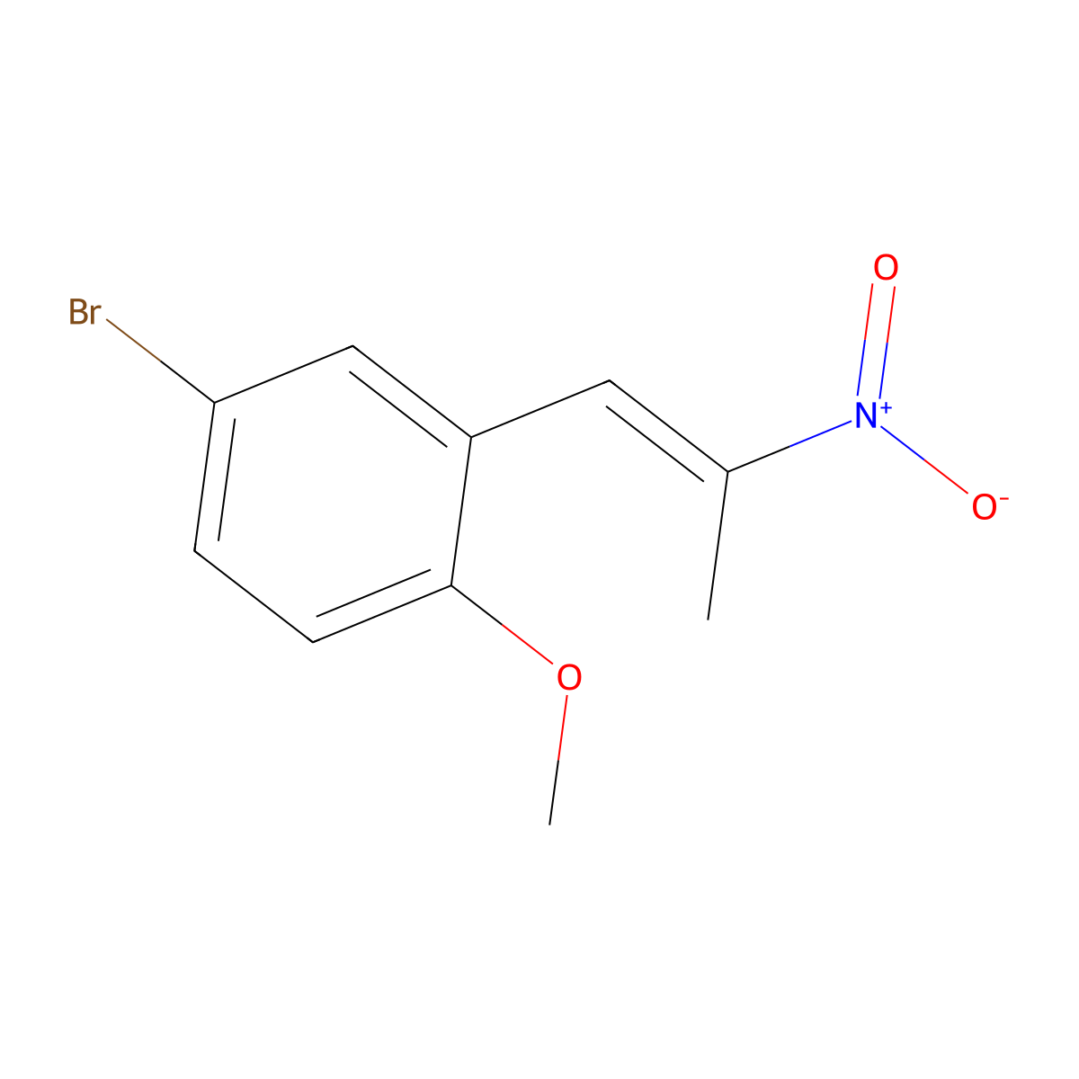 3-(2-Nitropropen-1-yl)-4-methoxybromobenzene molecular structure, CAS 15804-76-9
