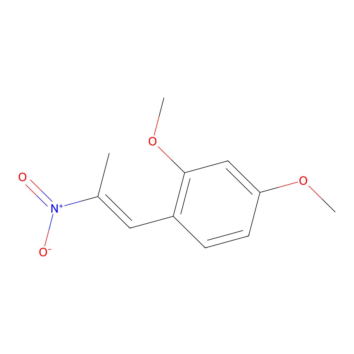 2,4-Dimethoxy-1-(2-nitroprop-1-en-1-yl)benzene molecular structure, CAS 15804-78-1