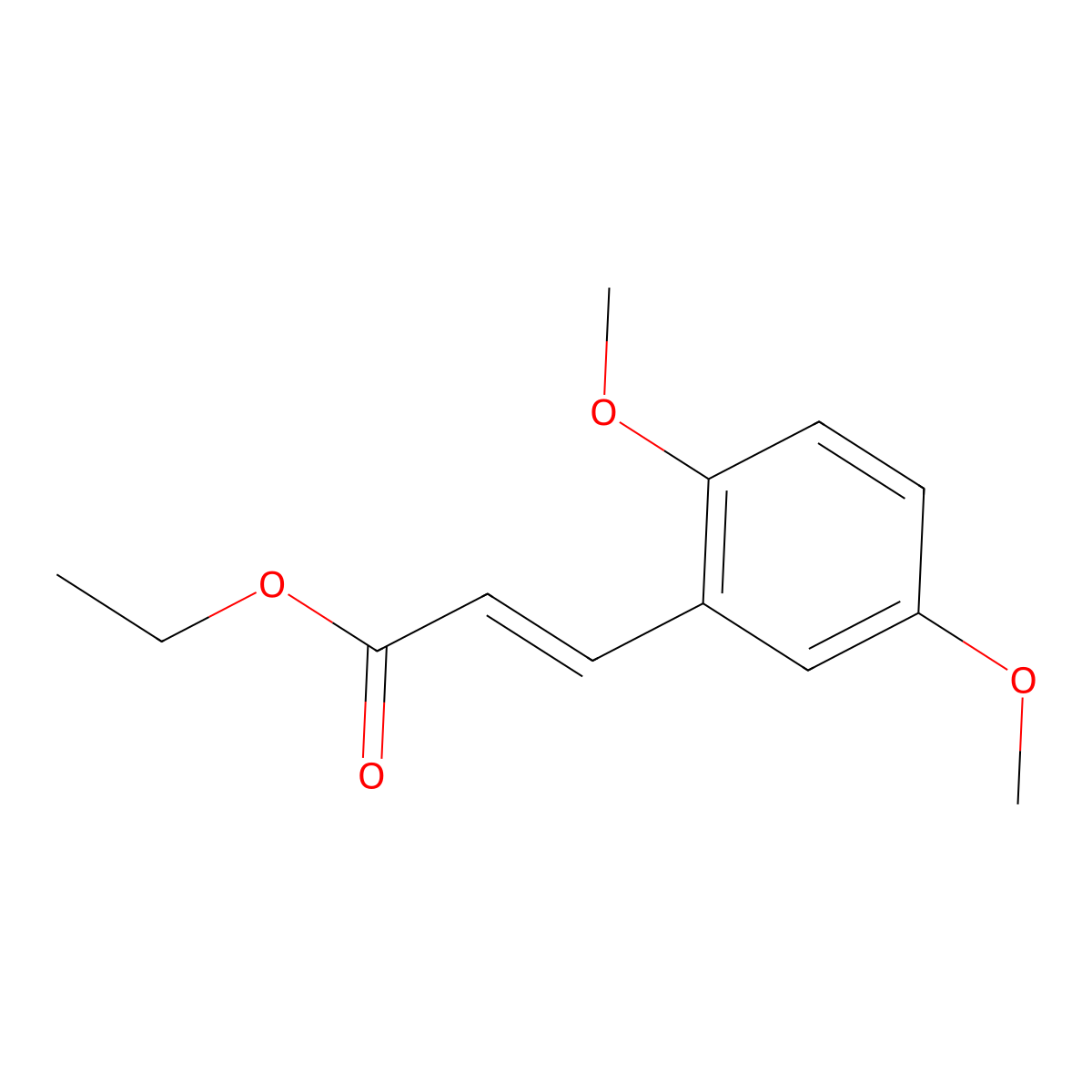 Ethyl 3-(2,5-dimethoxyphenyl)-2-propenoate molecular structure, CAS 15804-86-1
