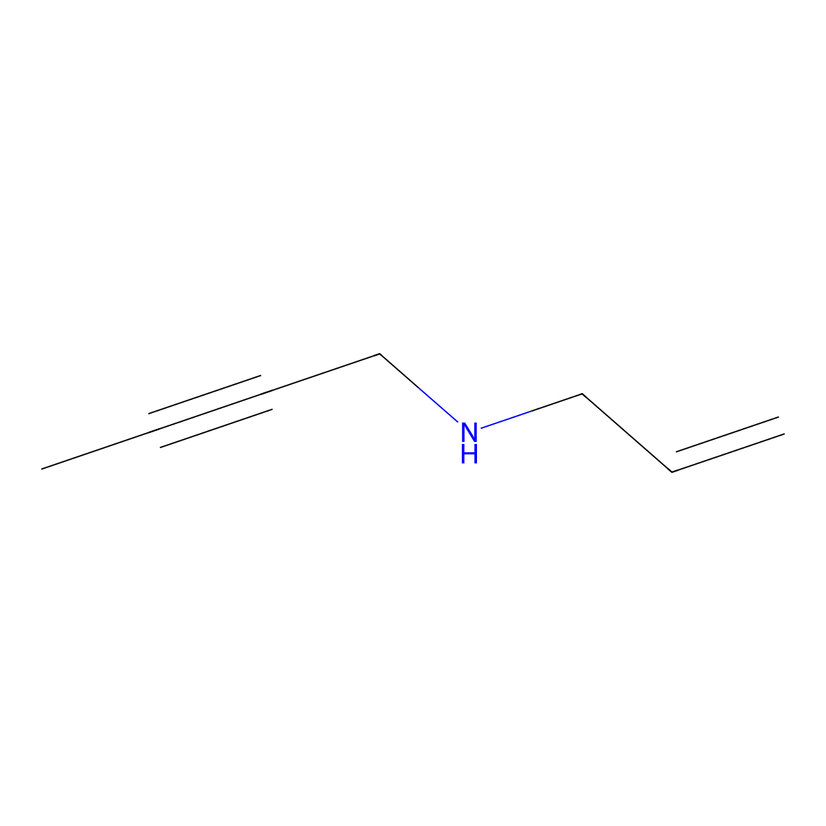 Allyl-but-2-ynyl-amine molecular structure, CAS 158044-34-9