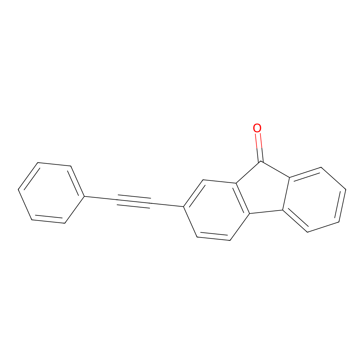 2-(phenylethynyl)-9H-fluoren-9-one molecular structure, CAS 158044-50-9
