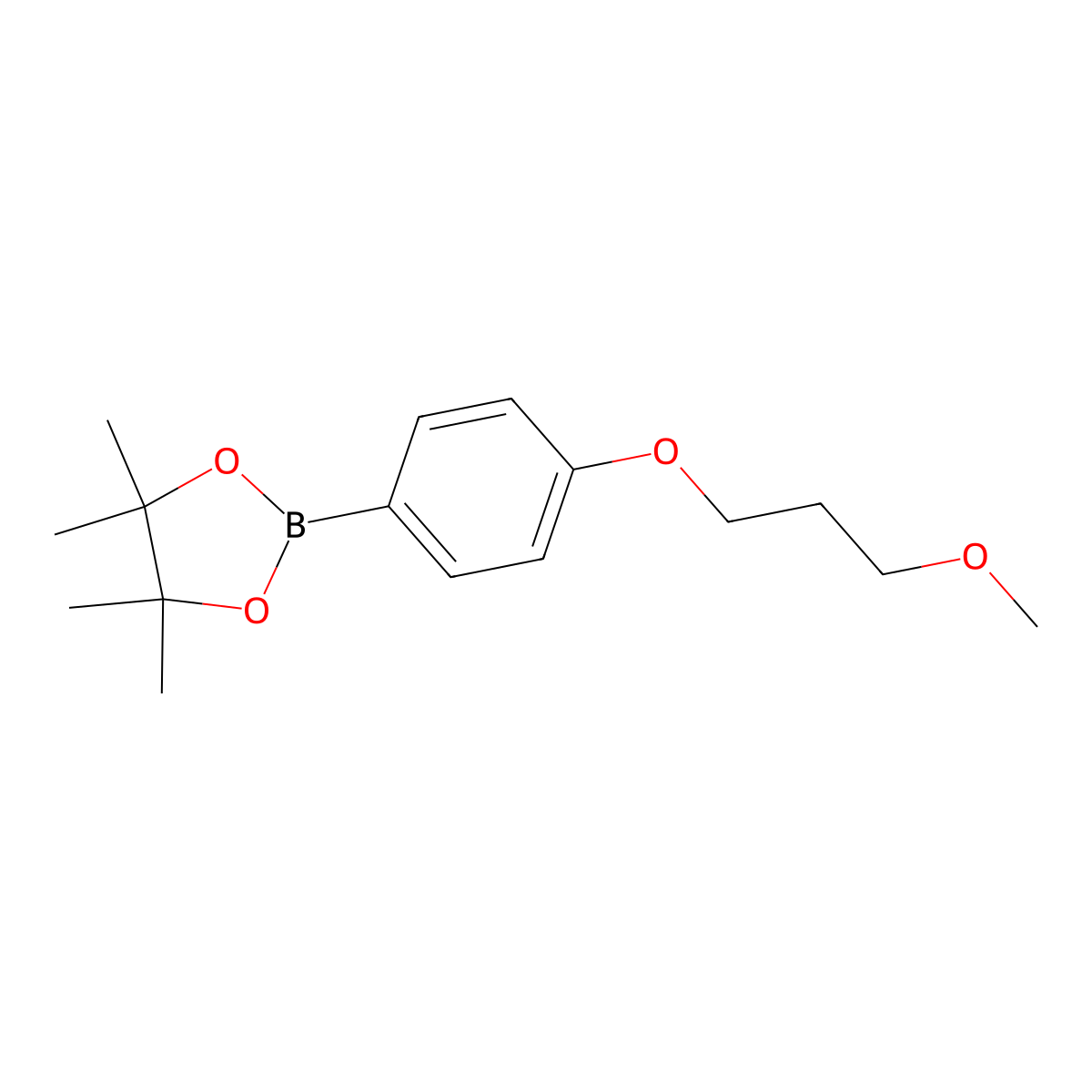 2-[4-(3-Methoxypropoxy)phenyl]-4,4,5,5-tetramethyl-1,3,2-dioxaborolane molecular structure, CAS 1580442-17-6