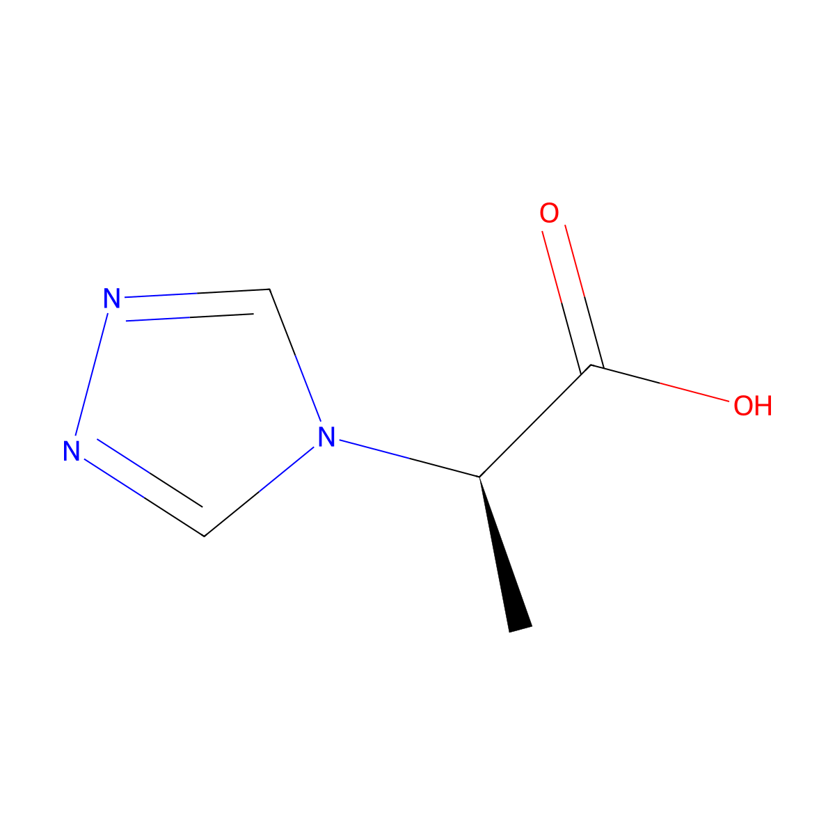 (|AR)-|A-Methyl-4H-1,2,4-triazole-4-acetic acid molecular structure, CAS 1580464-52-3