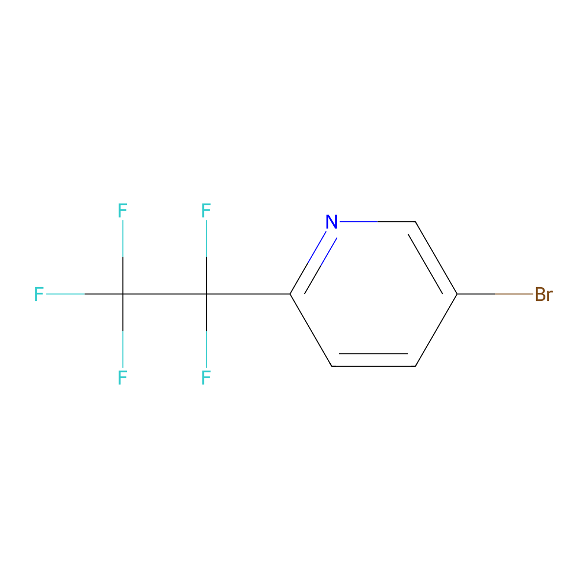 5-Bromo-2-(1,1,2,2,2-pentafluoroethyl)pyridine molecular structure, CAS 1580464-64-7