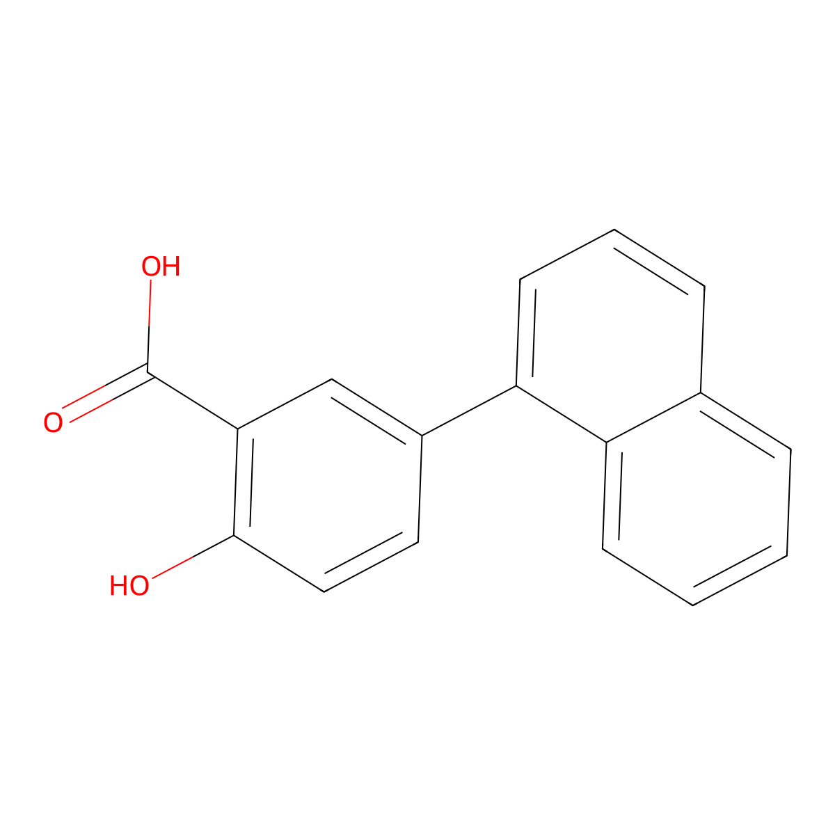 2-Hydroxy-5-(naphthalen-1-yl)benzoic acid molecular structure, CAS 1580484-27-0