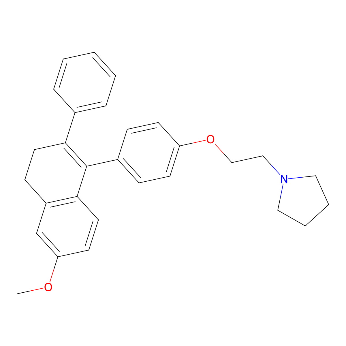 Nafoxidine molecular structure, CAS 15805-32-0