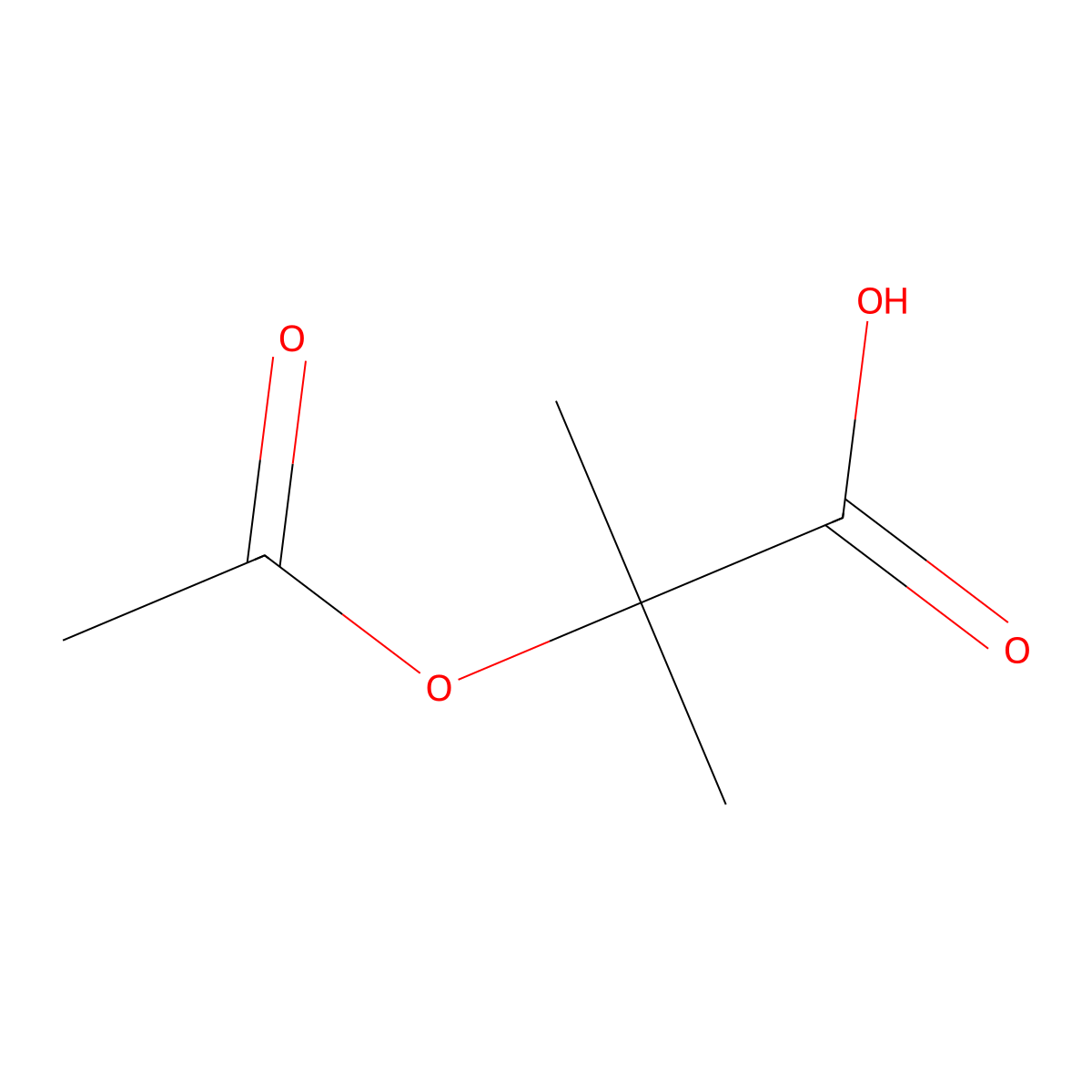 2-(Acetyloxy)-2-methylpropanoic acid molecular structure, CAS 15805-98-8