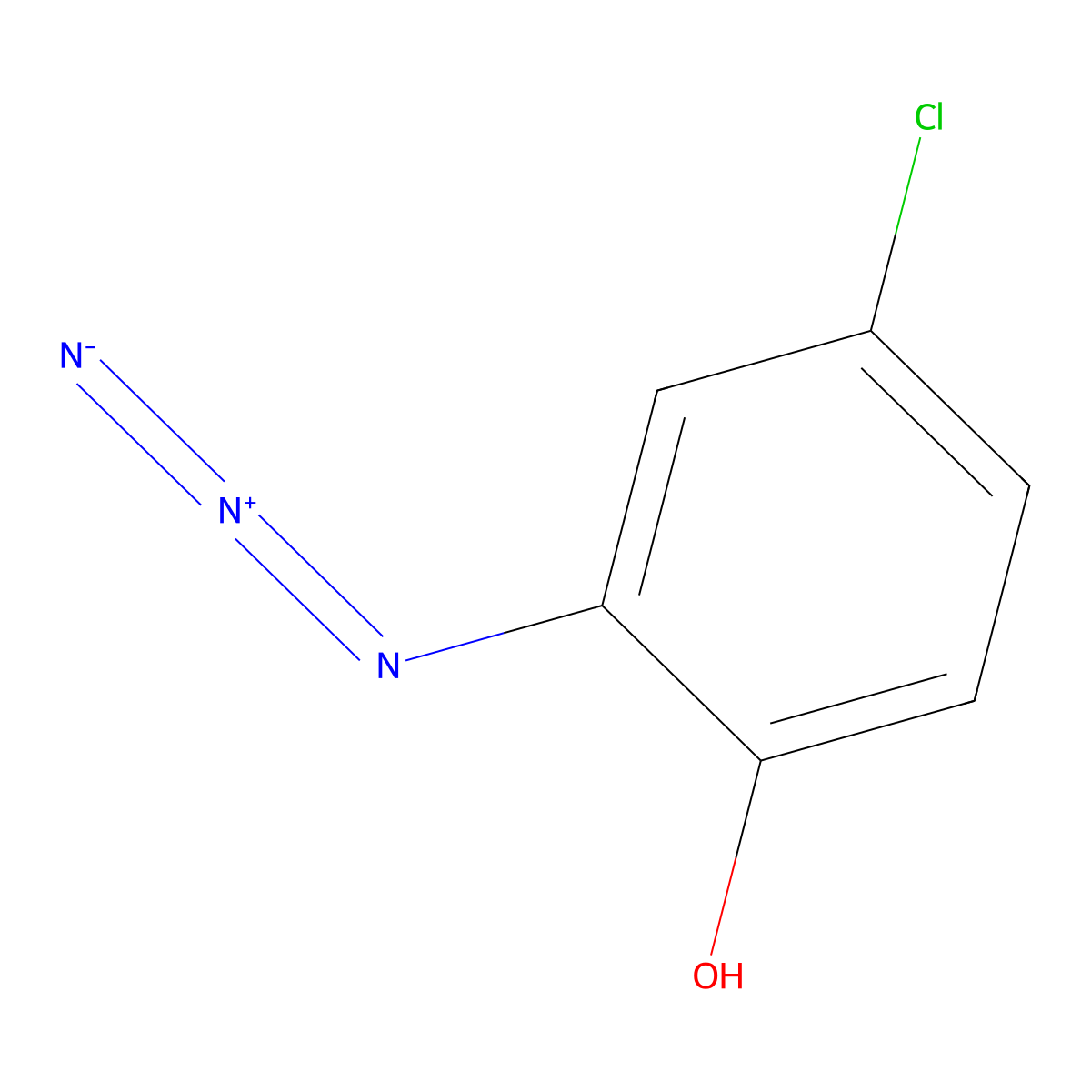 2-Azido-4-chlorophenol molecular structure, CAS 1580504-28-4