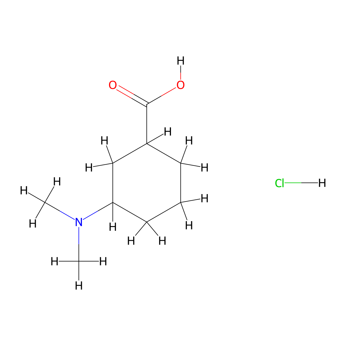 3-(Dimethylamino)cyclohexane-1-carboxylic acid hydrochloride molecular structure, CAS 1580507-71-6