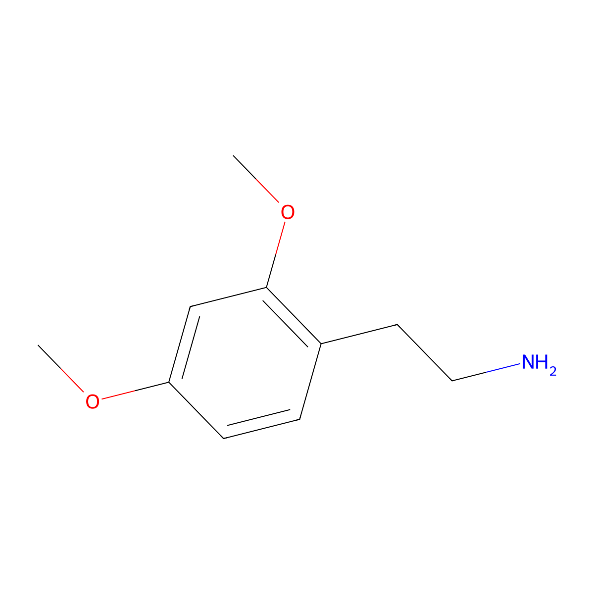 2-(2,4-Dimethoxyphenyl)ethan-1-amine molecular structure, CAS 15806-29-8
