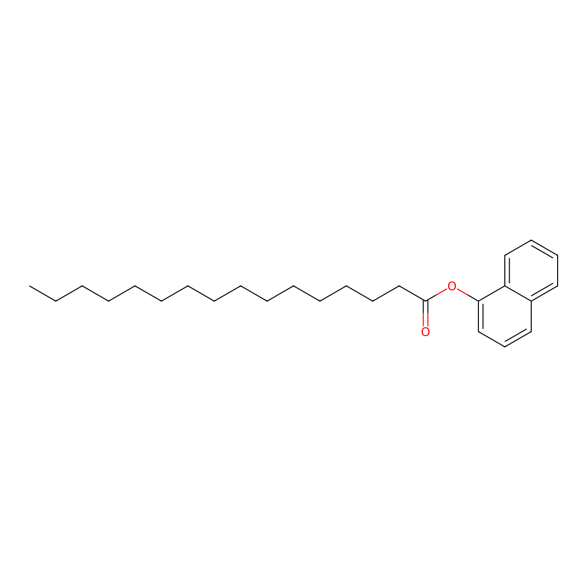 Naphthyl palmitate molecular structure, CAS 15806-43-6
