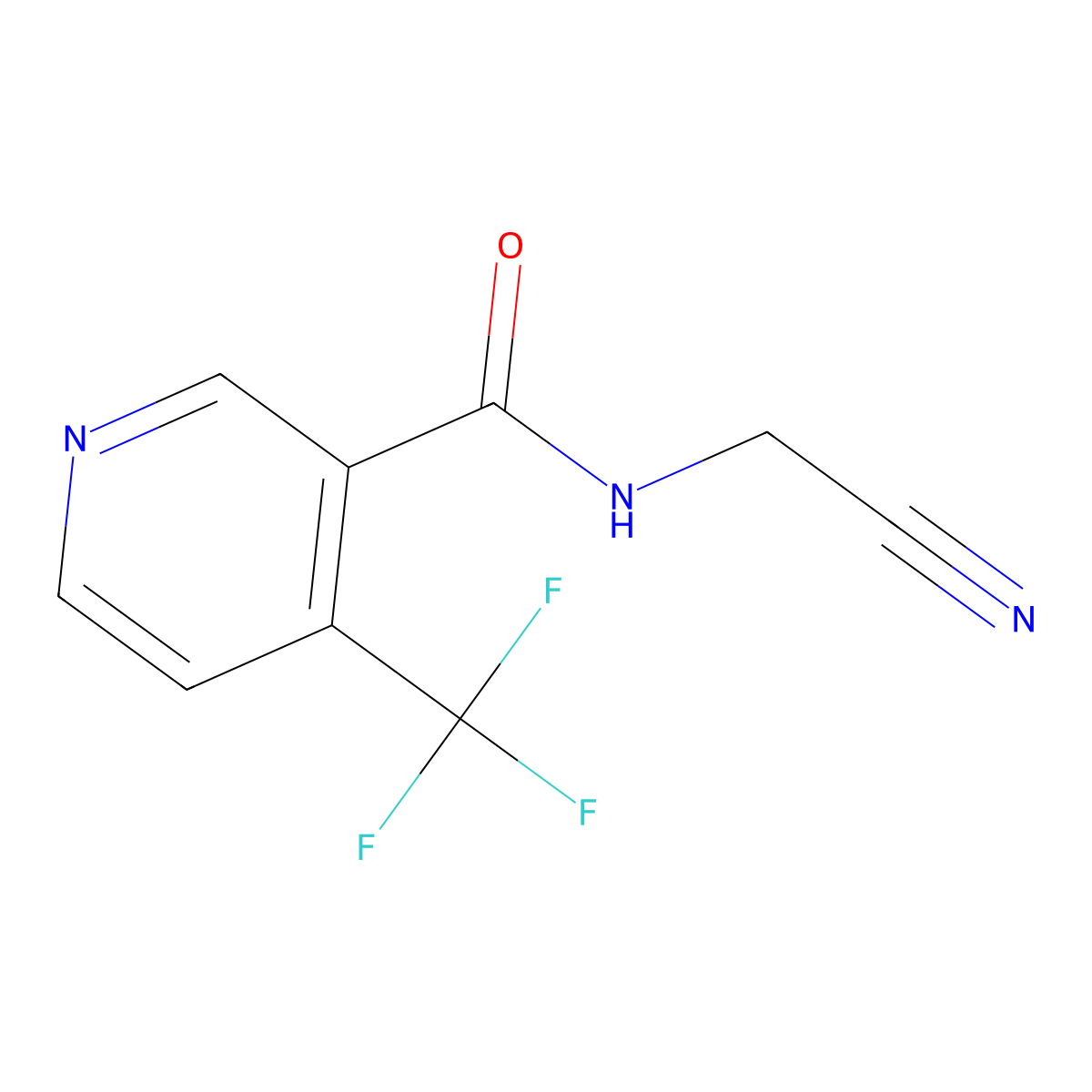 Flonicamid molecular structure, CAS 158062-67-0