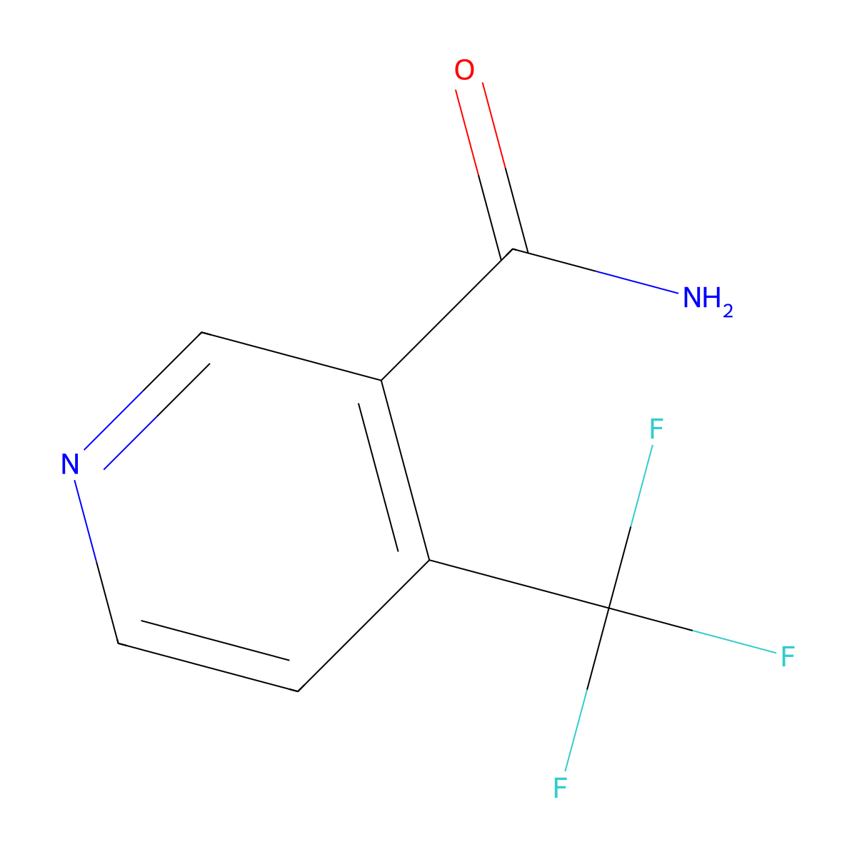 4-Trifluoromethylnicotinamide molecular structure, CAS 158062-71-6
