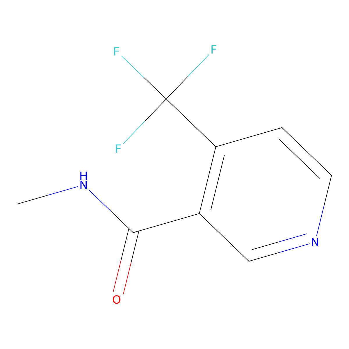 N-methyl-4-(trifluoromethyl)nicotinamide molecular structure, CAS 158062-76-1