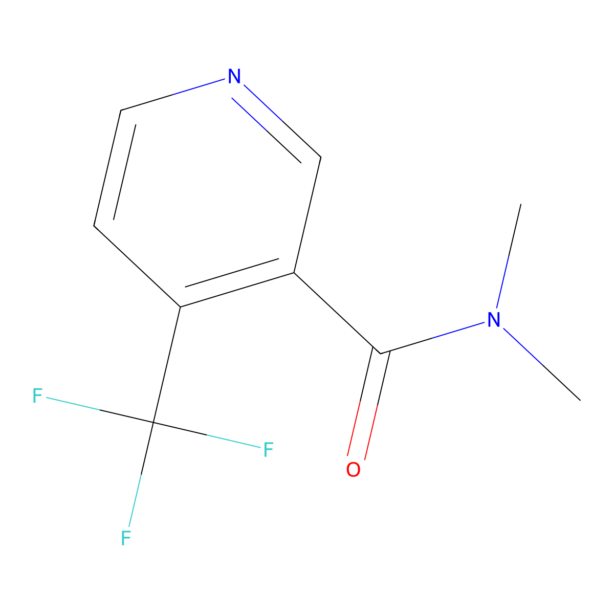 N,N-Dimethyl-4-(trifluoromethyl)pyridine-3-carboxamide molecular structure, CAS 158063-01-5