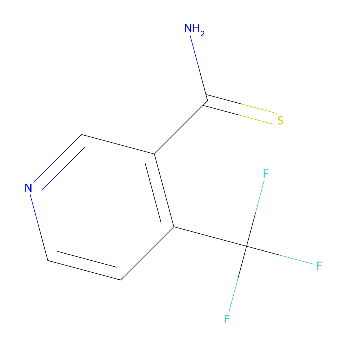 4-(Trifluoromethyl)pyridine-3-carbothioamide molecular structure, CAS 158063-54-8