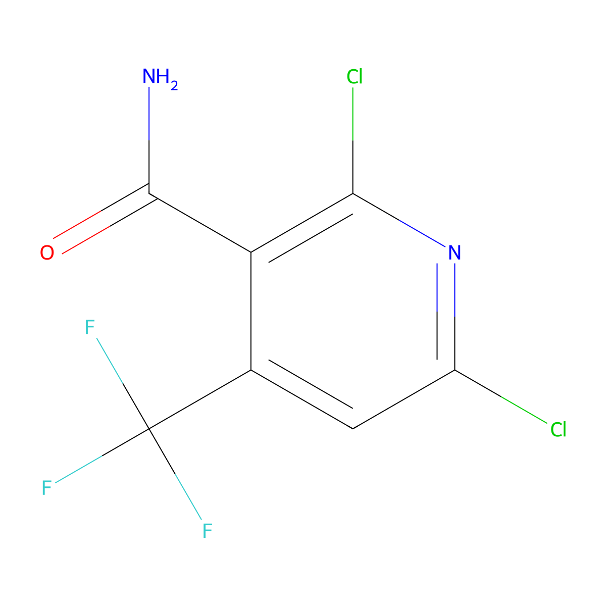 2,6-Dichloro-4-(trifluoromethyl)nicotinamide molecular structure, CAS 158063-67-3