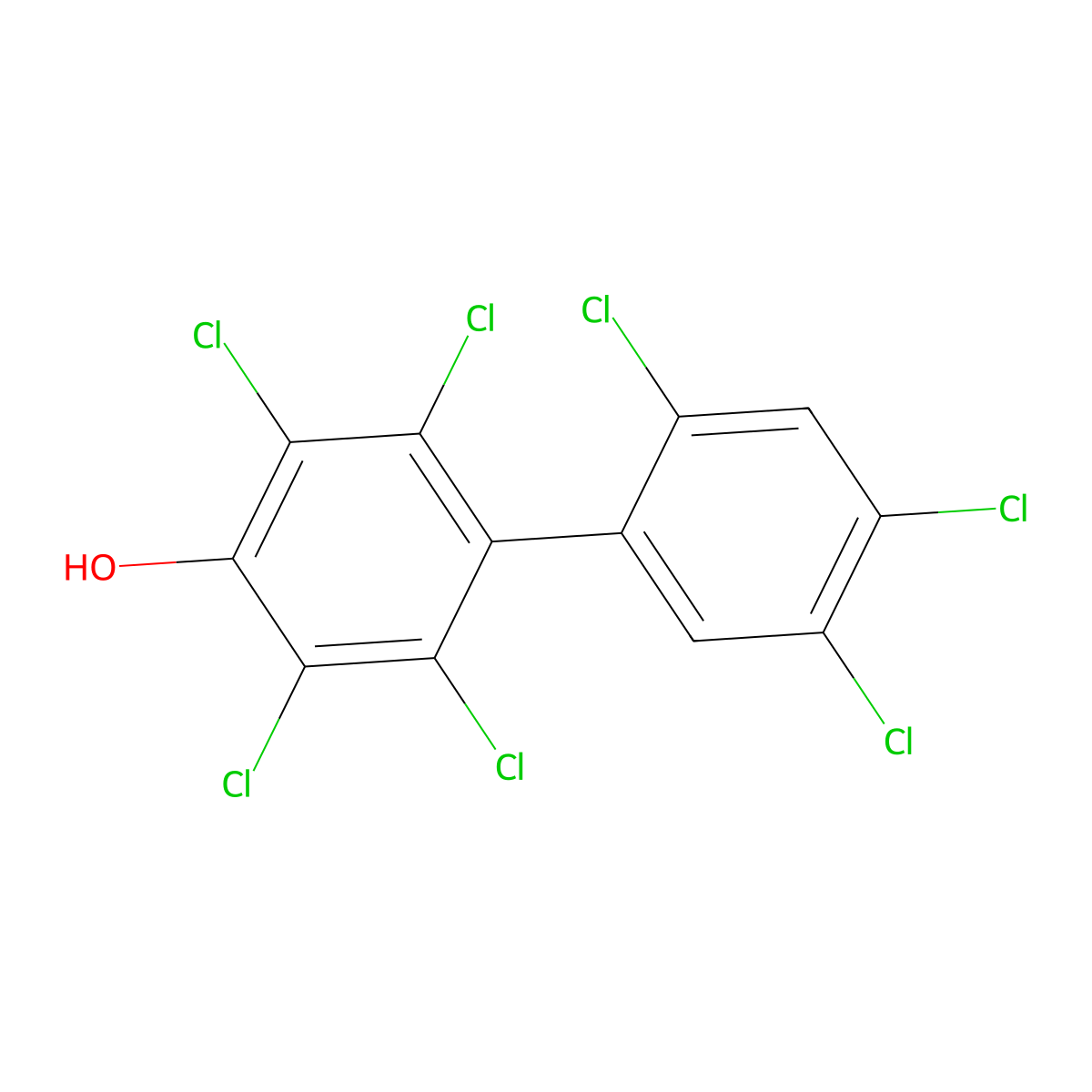 4-Hydroxy-2,2',3,4',5,5',6-heptachlorobiphenyl molecular structure, CAS 158076-68-7