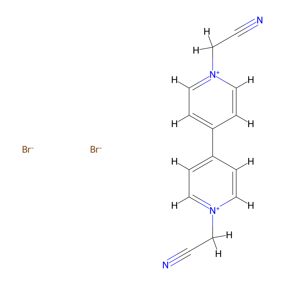 1,1'-Bis(cyanomethyl)-4,4'-bipyridinium dibromide molecular structure, CAS 158076-94-9
