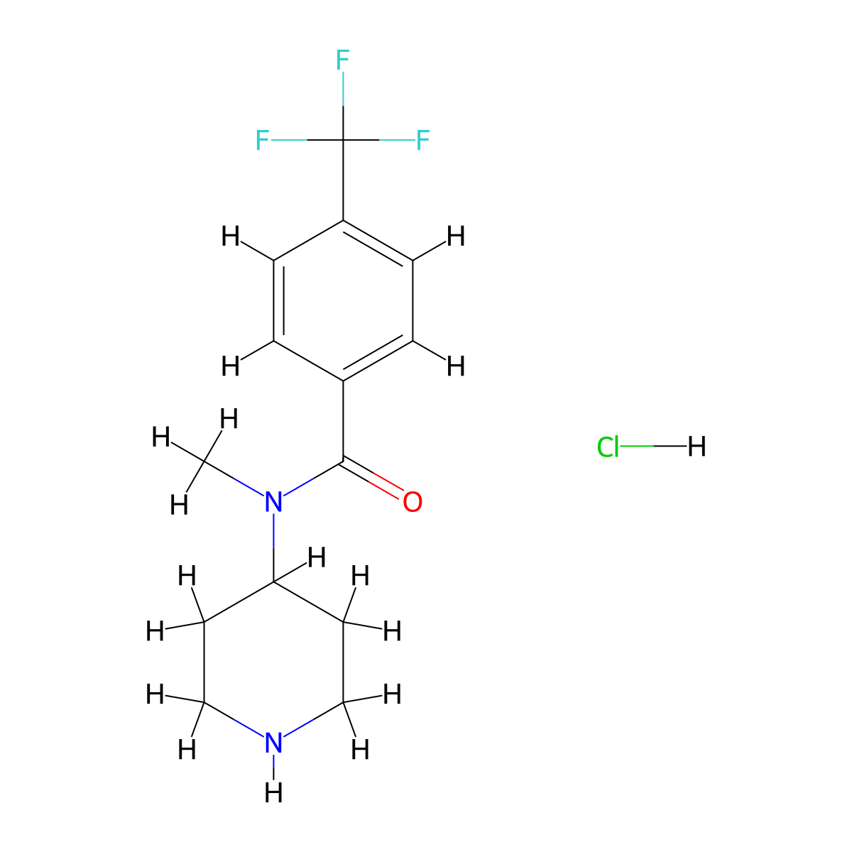 N-methyl-N-(piperidin-4-yl)-4-(trifluoromethyl)benzamide hydrochloride molecular structure, CAS 1580795-67-0