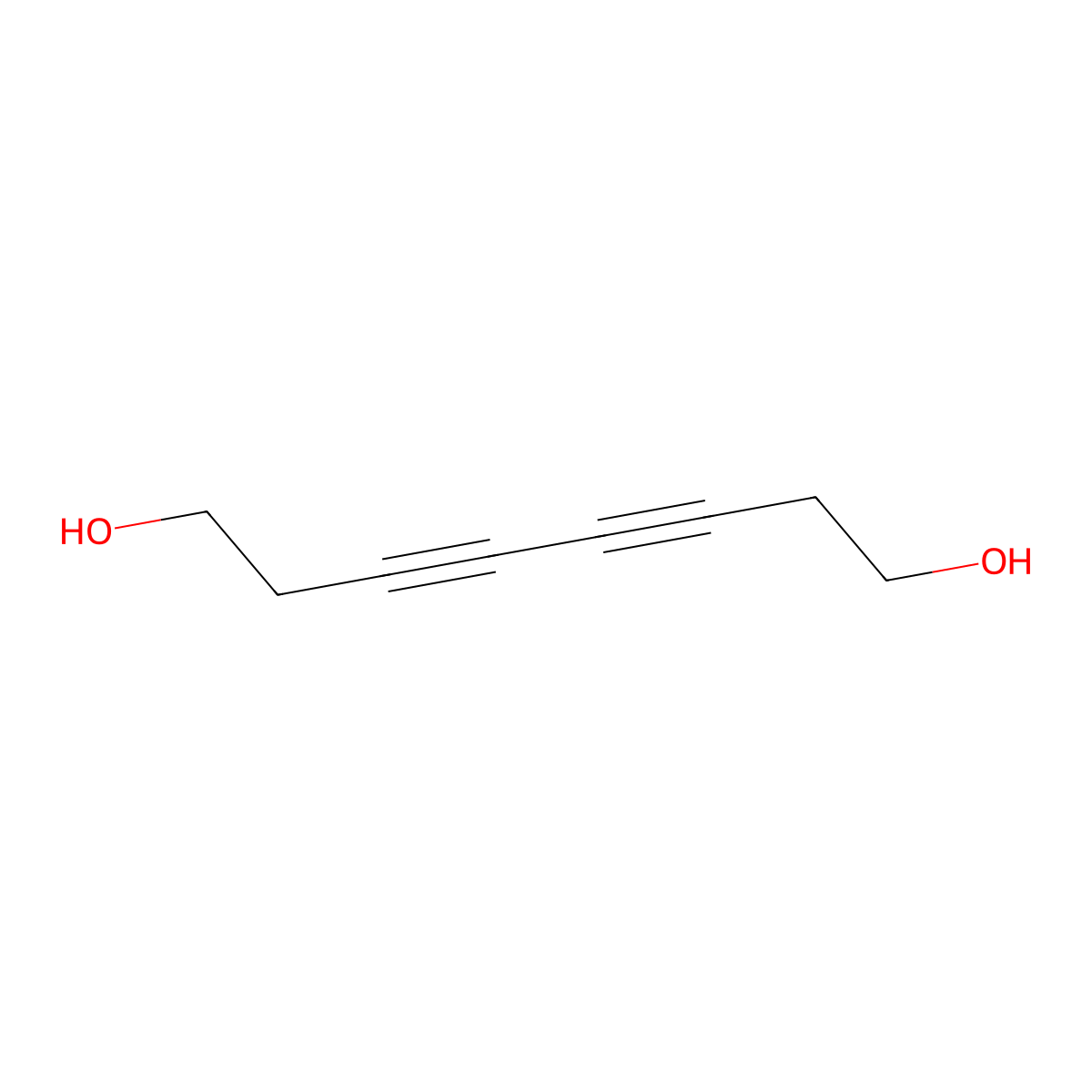 Octa-3,5-diyne-1,8-diol molecular structure, CAS 15808-23-8